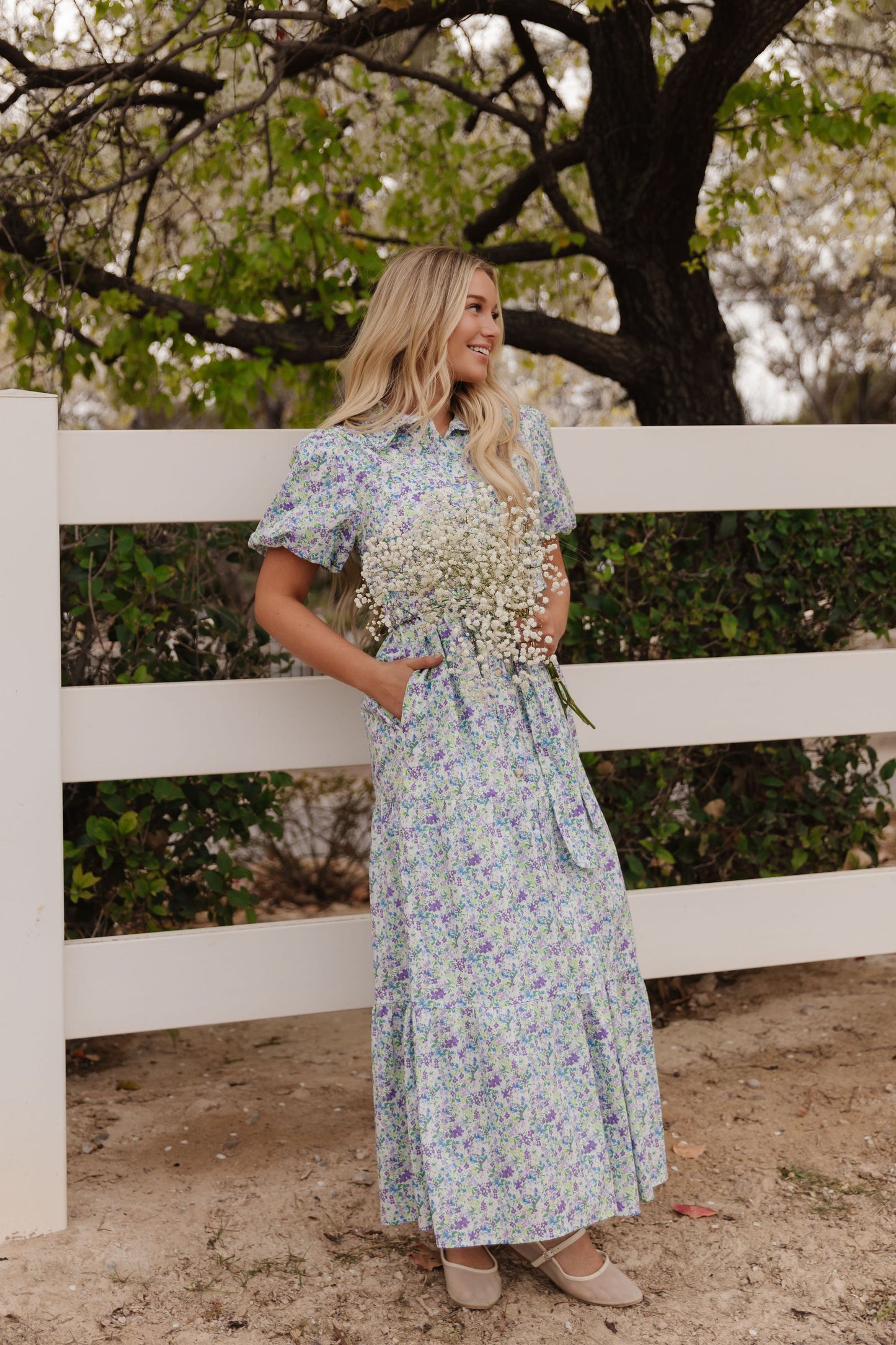 THE EDELWEISS DRESS IN LAVENDER BLOOM BY PINK DESERT