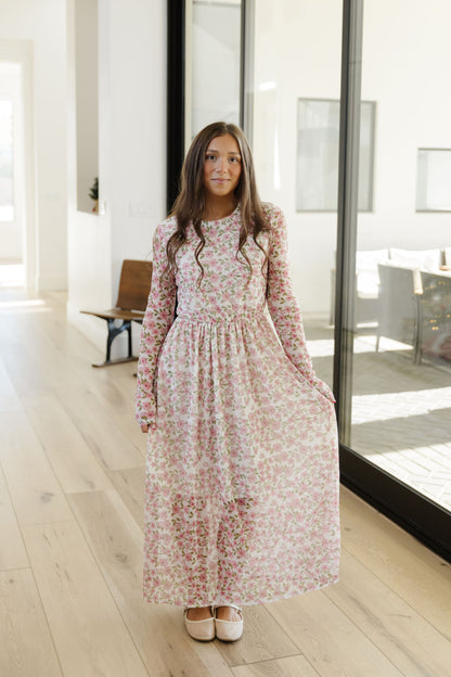 THE BEATRICE FLORAL MAXI DRESS IN PINK
