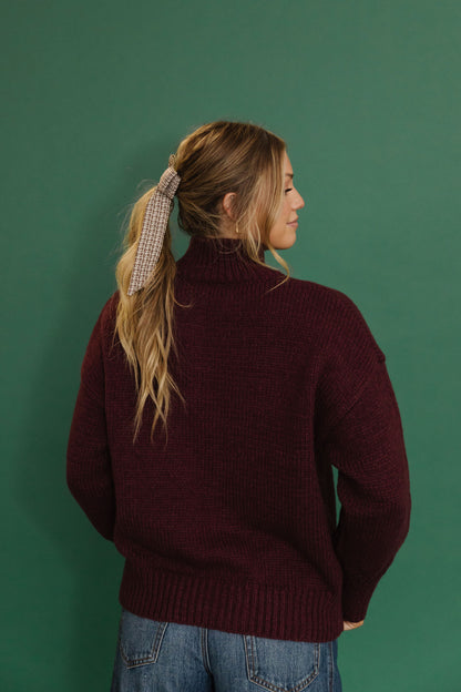 THE CHECKERED DOUBLE LAYER BOW RIBBON CLIP