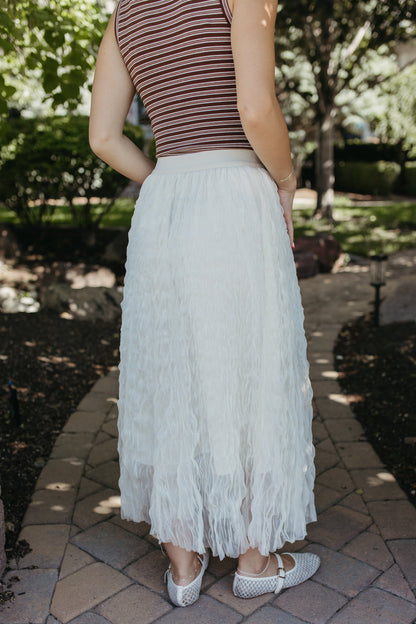 THE ESTELLA MAXI SKIRT IN BEIGE