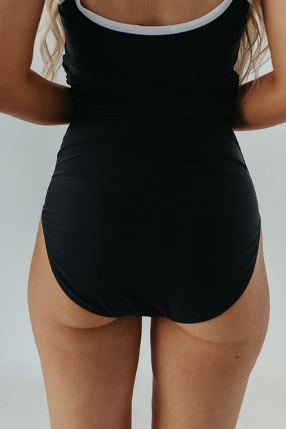 HIGH WAIST SWIM BOTTOMS IN BLACK BY PINK DESERT