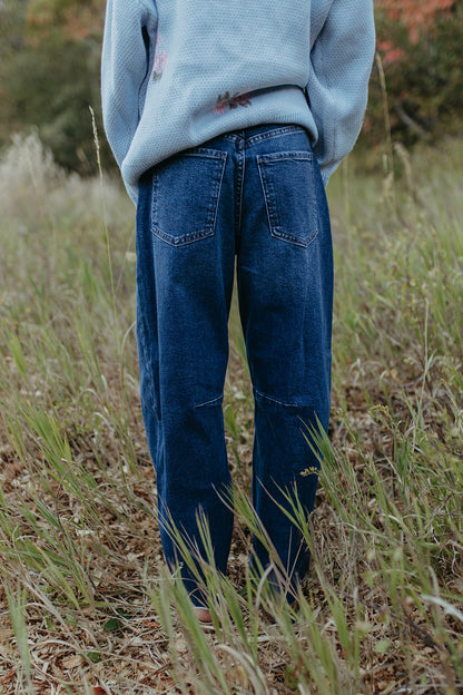 JBD BARREL JEANS IN DARK DENIM