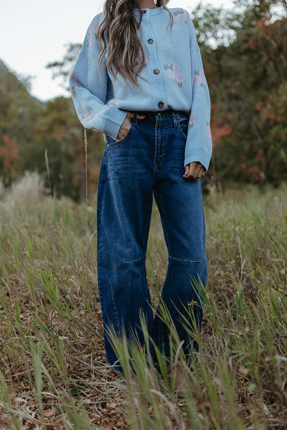 JBD BARREL JEANS IN DARK DENIM