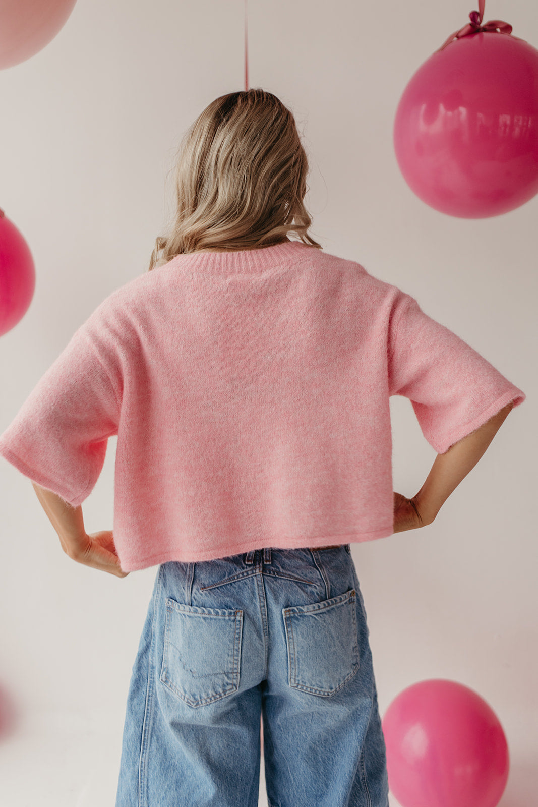 THE KATELYNN KNIT CARDIGAN IN PINK