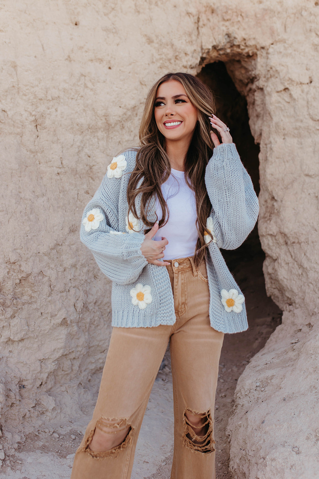 THE 90'S FLARE JEANS IN DISTRESSED COPPER BY VERVET – Pink Desert