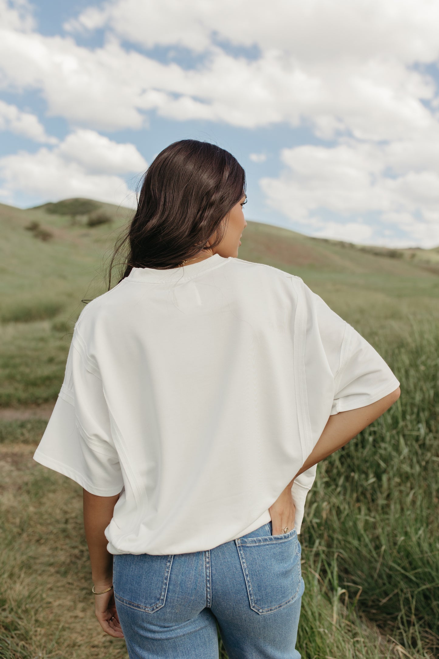 THE CAPRI EMBROIDERED USA OVERSIZED TEE