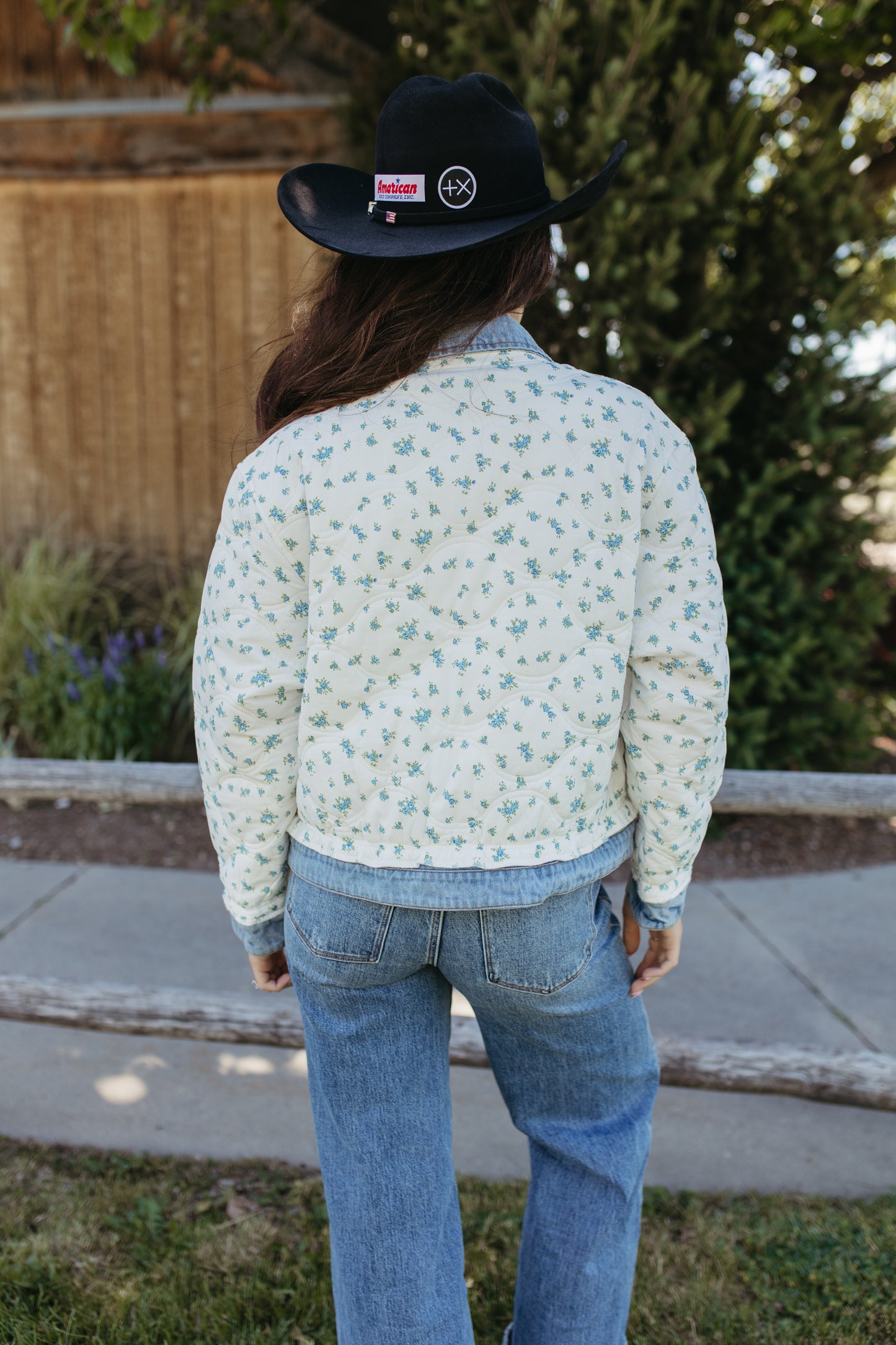 THE BELLAMY FLORAL QUILTED DENIM JACKET