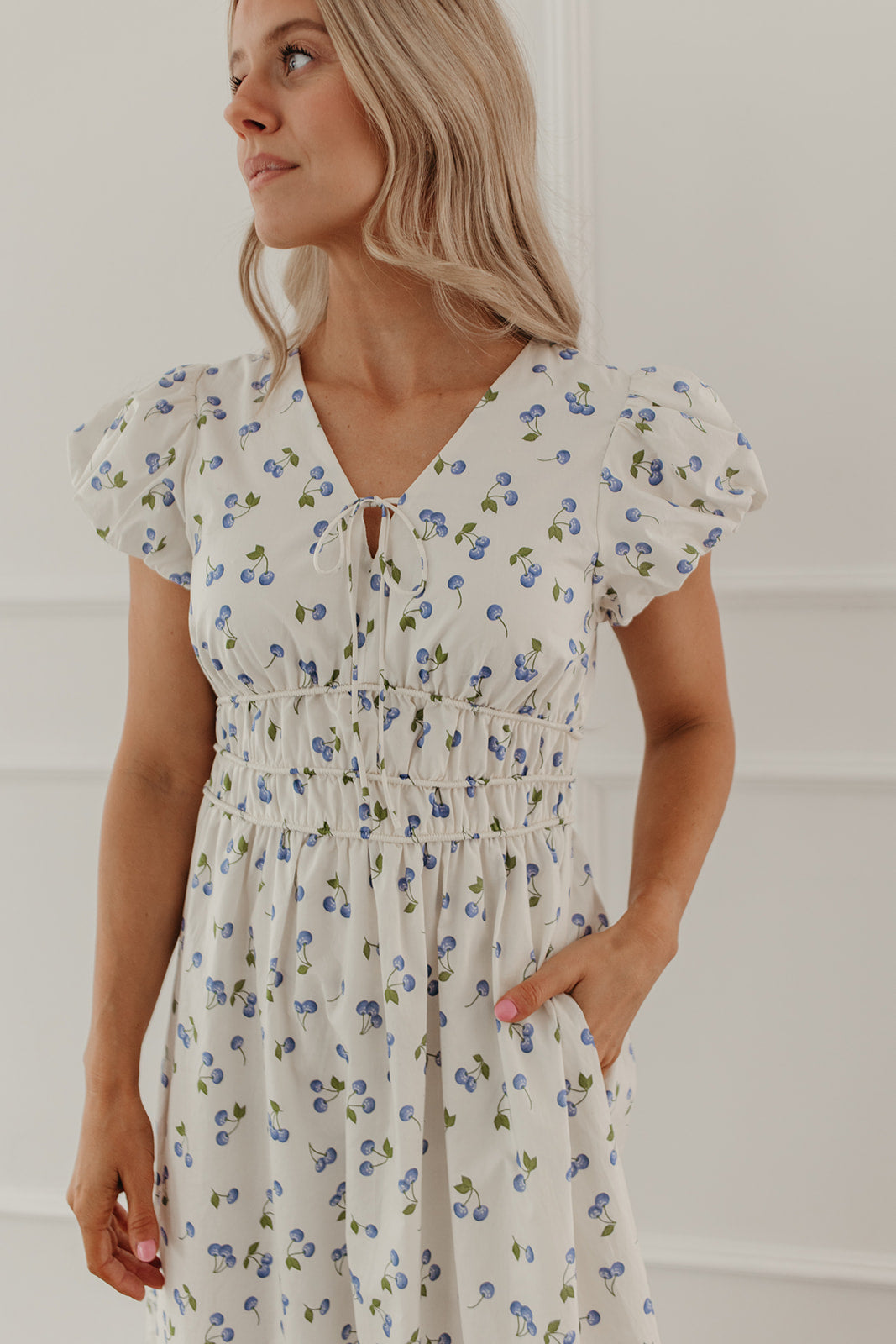 THE SUMMER BERRY MIDI DRESS IN BLUEBERRY