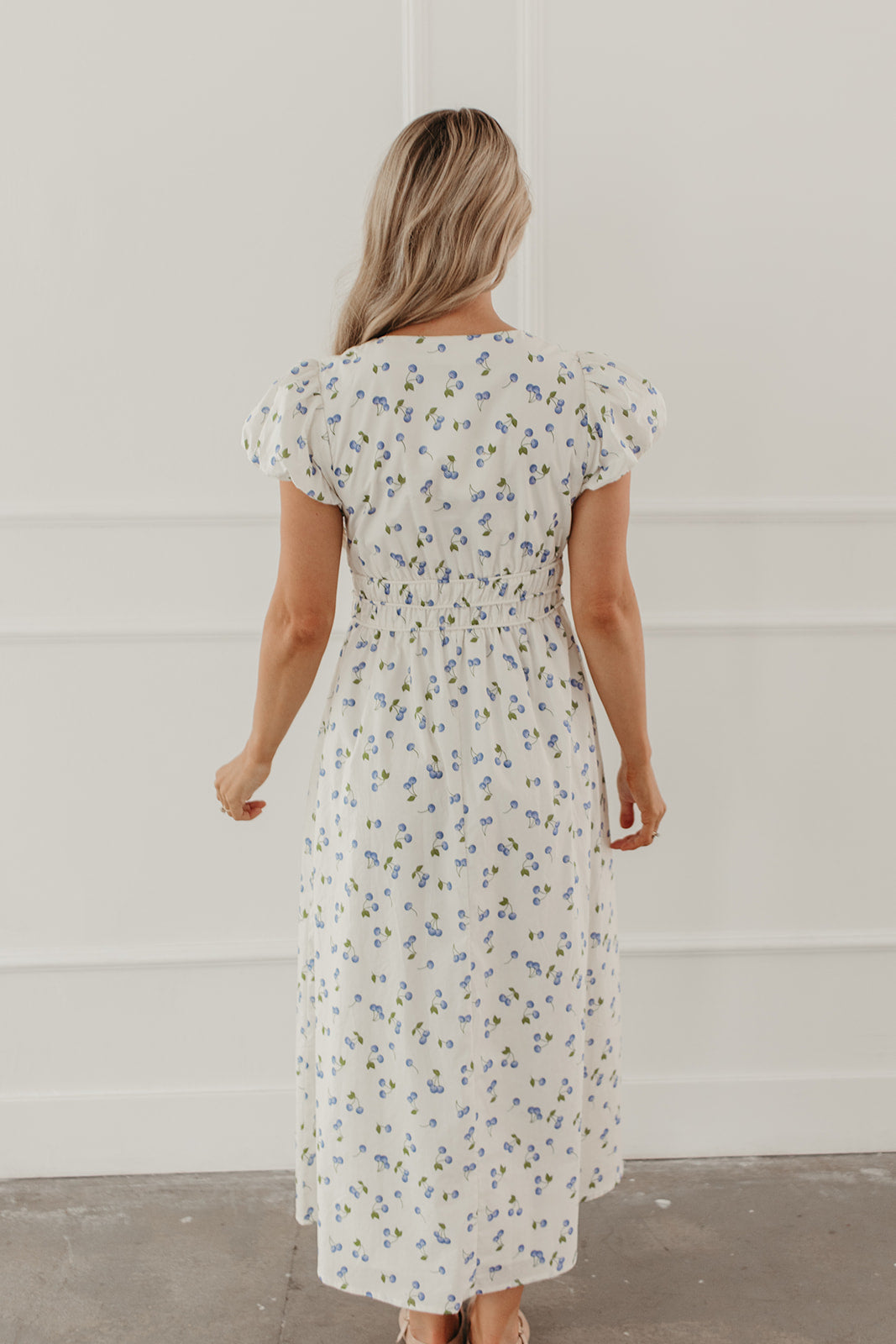 THE SUMMER BERRY MIDI DRESS IN BLUEBERRY