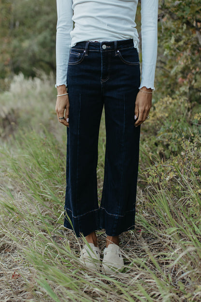 THE AVALYN WIDE LEG SEAM DETAIL JEANS
