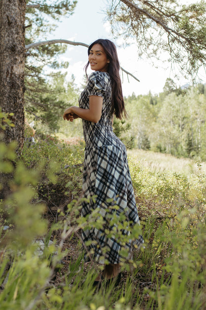 THE LEAH MAXI SMOCKED DRESS IN BLACK