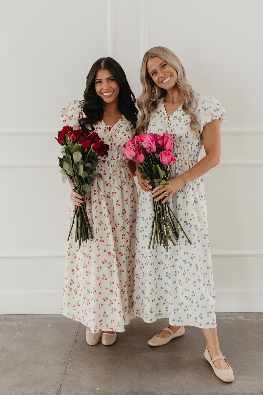 THE SUMMER BERRY MIDI DRESS IN CHERRY