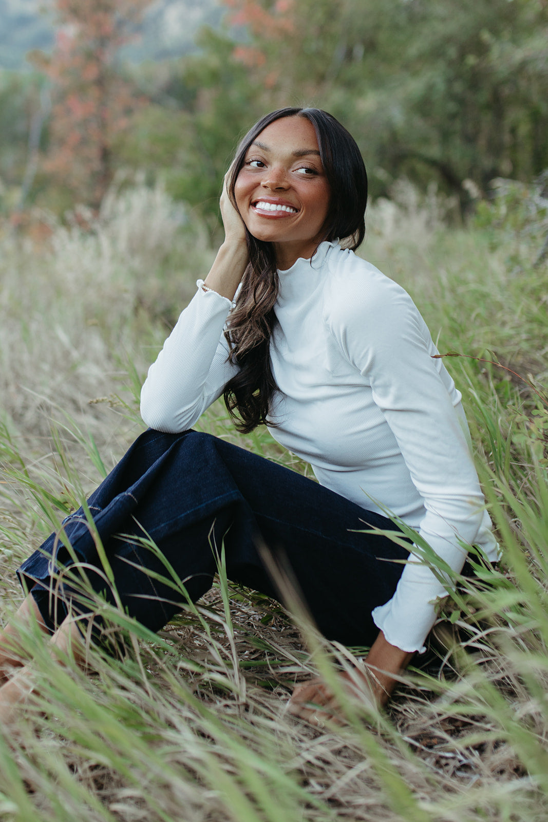 THE AVALYN WIDE LEG SEAM DETAIL JEANS