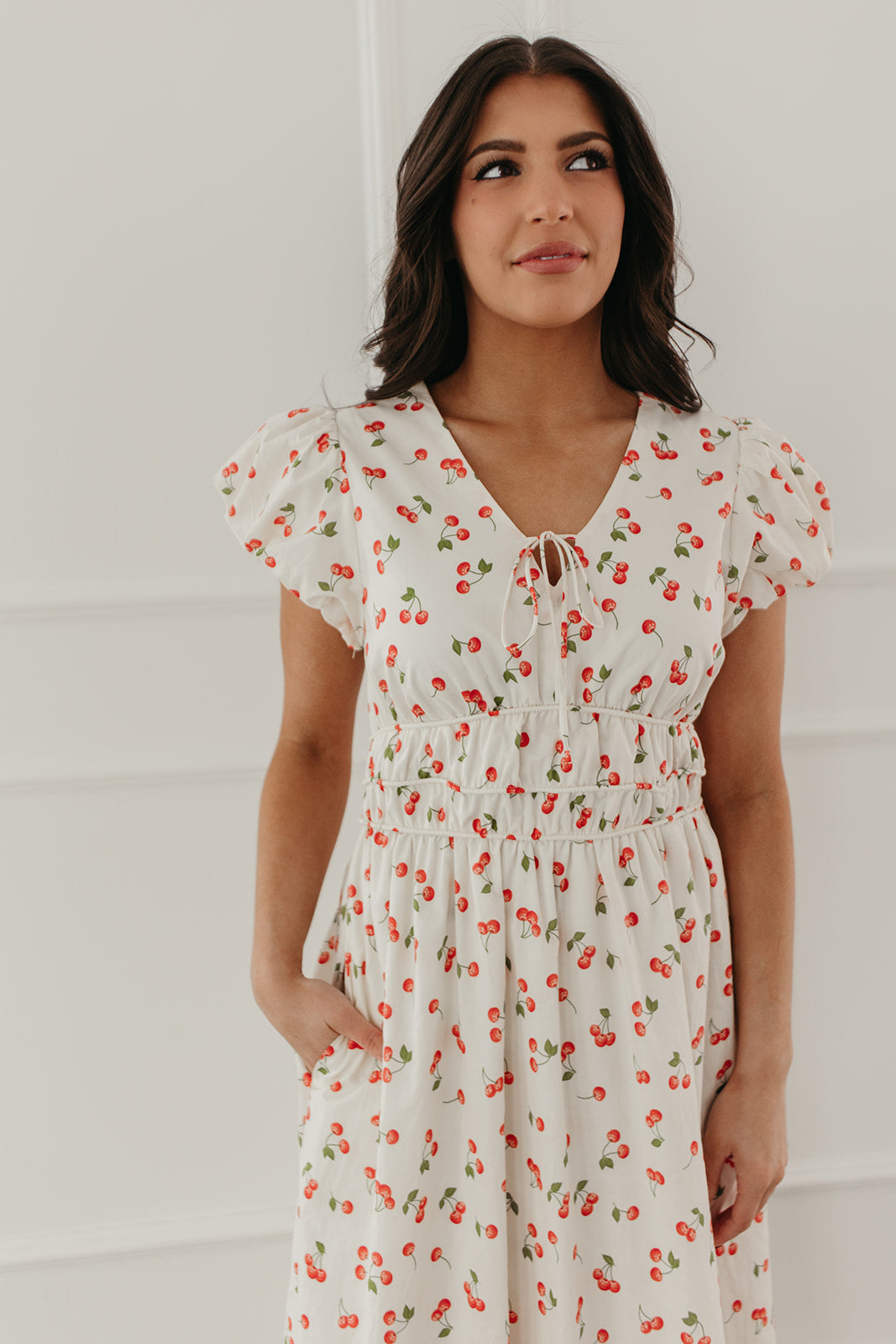 THE SUMMER BERRY MIDI DRESS IN CHERRY