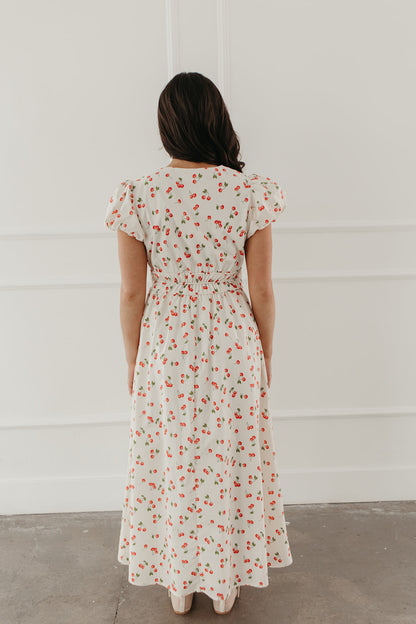 THE SUMMER BERRY MIDI DRESS IN CHERRY