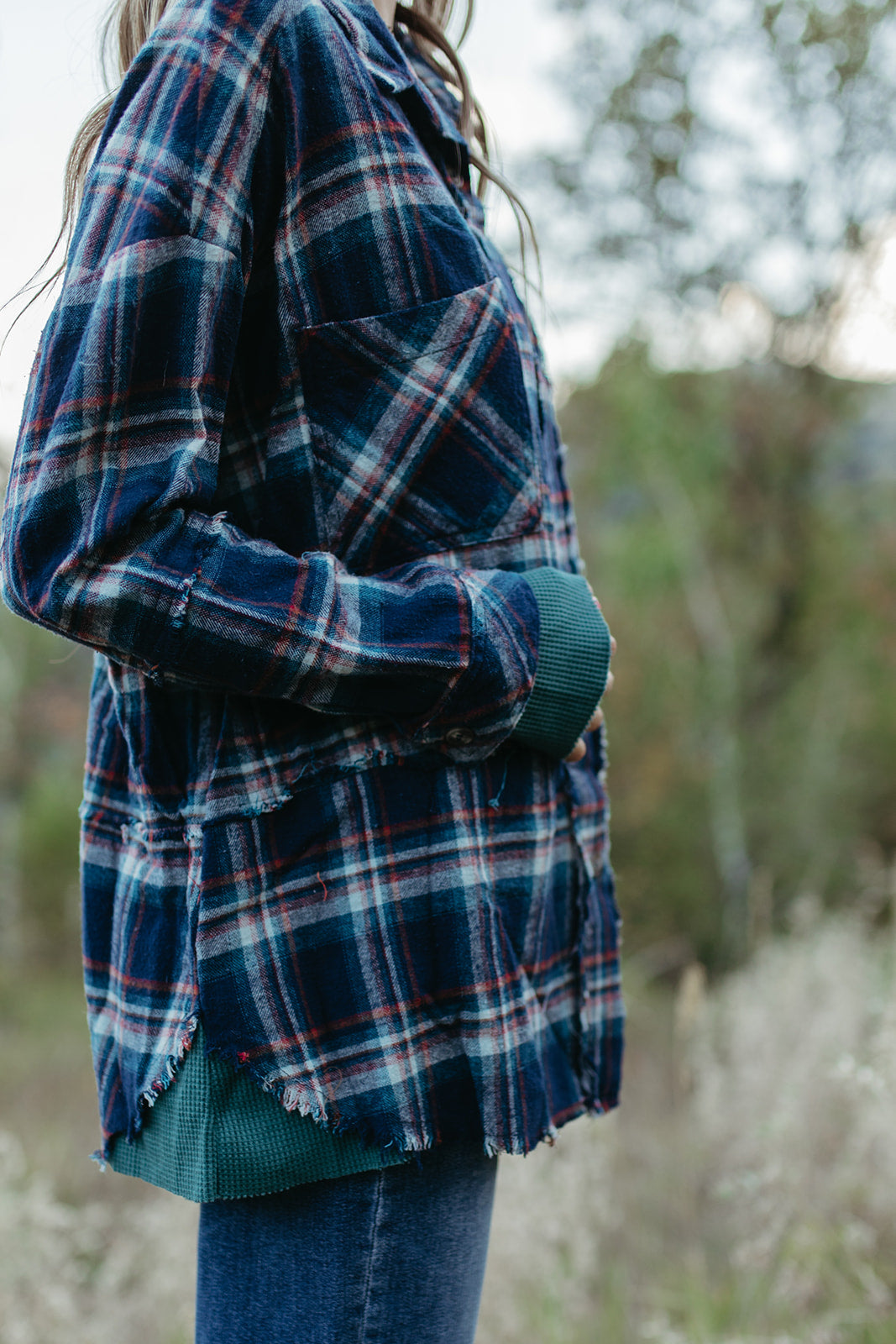 THE GEORGIA FLANNEL SHACKET IN NAVY