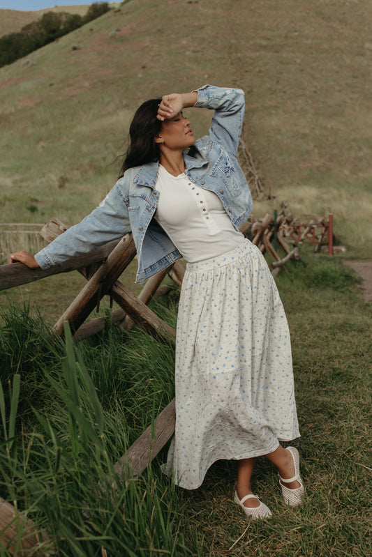 THE DAYANA BOW JEAN JACKET