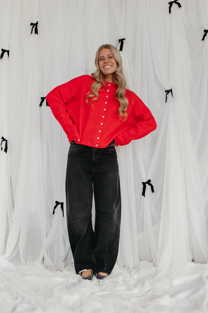 THE CAMPBELL CARDIGAN IN RED