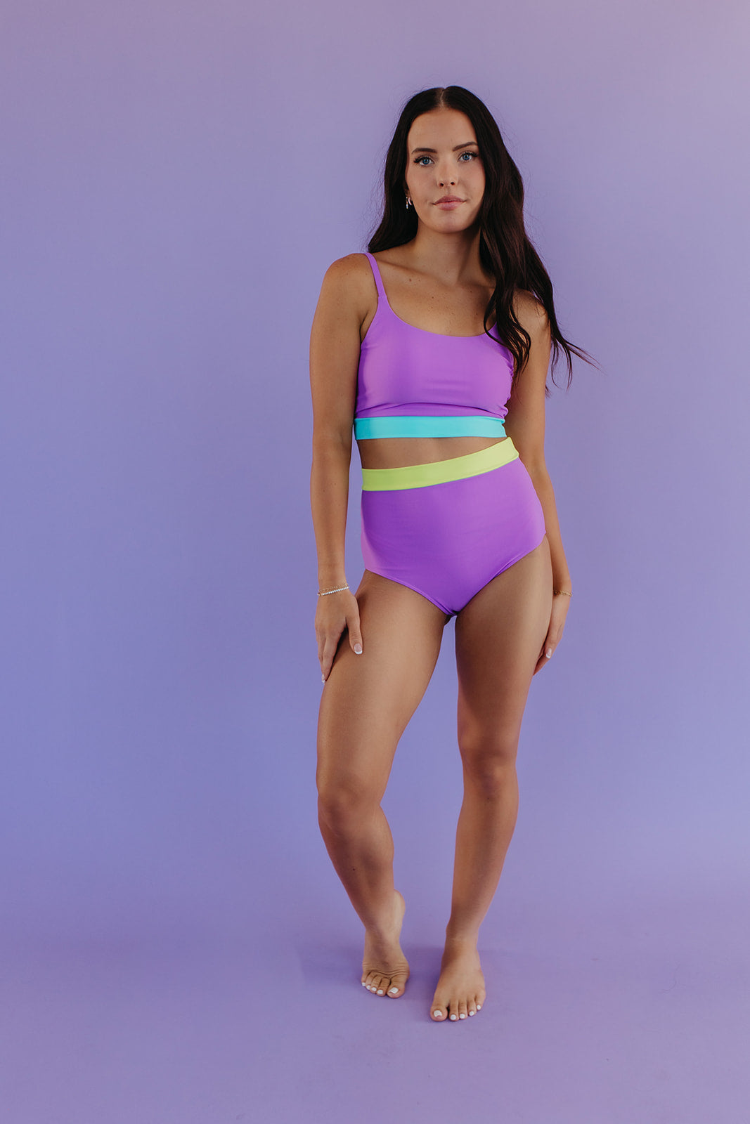 PIER 49 SWIM BOTTOM IN ELECTRIC PURPLE BY PINK DESERT