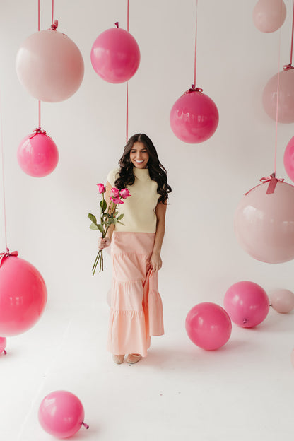 THE DELLA GINGHAM SKIRT IN PINK LEMONADE