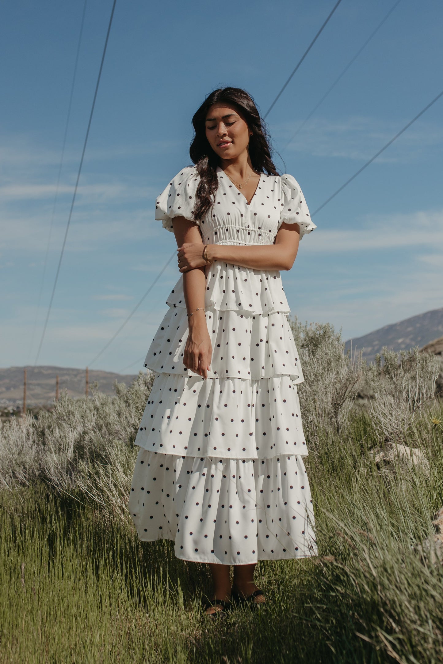 THE SCOTTIE RUFFLED POLKA DOT DRESS