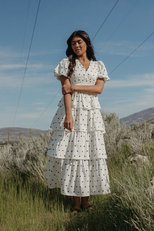 THE SCOTTIE RUFFLED POLKA DOT DRESS