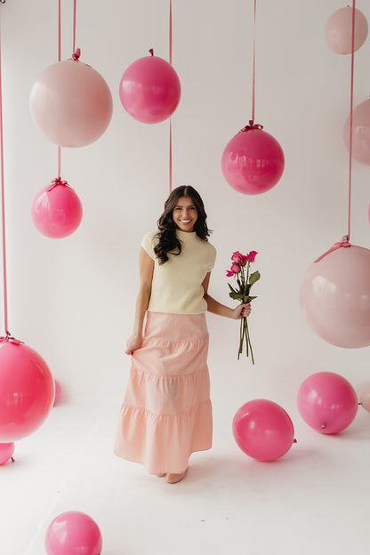 THE DELLA GINGHAM SKIRT IN PINK LEMONADE