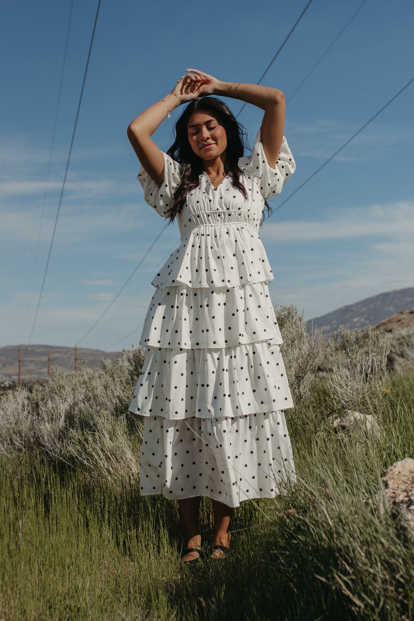 THE SCOTTIE RUFFLED POLKA DOT DRESS