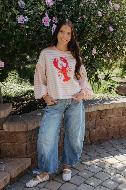 THE LARA LOBSTER STRIPE SWEATSHIRT