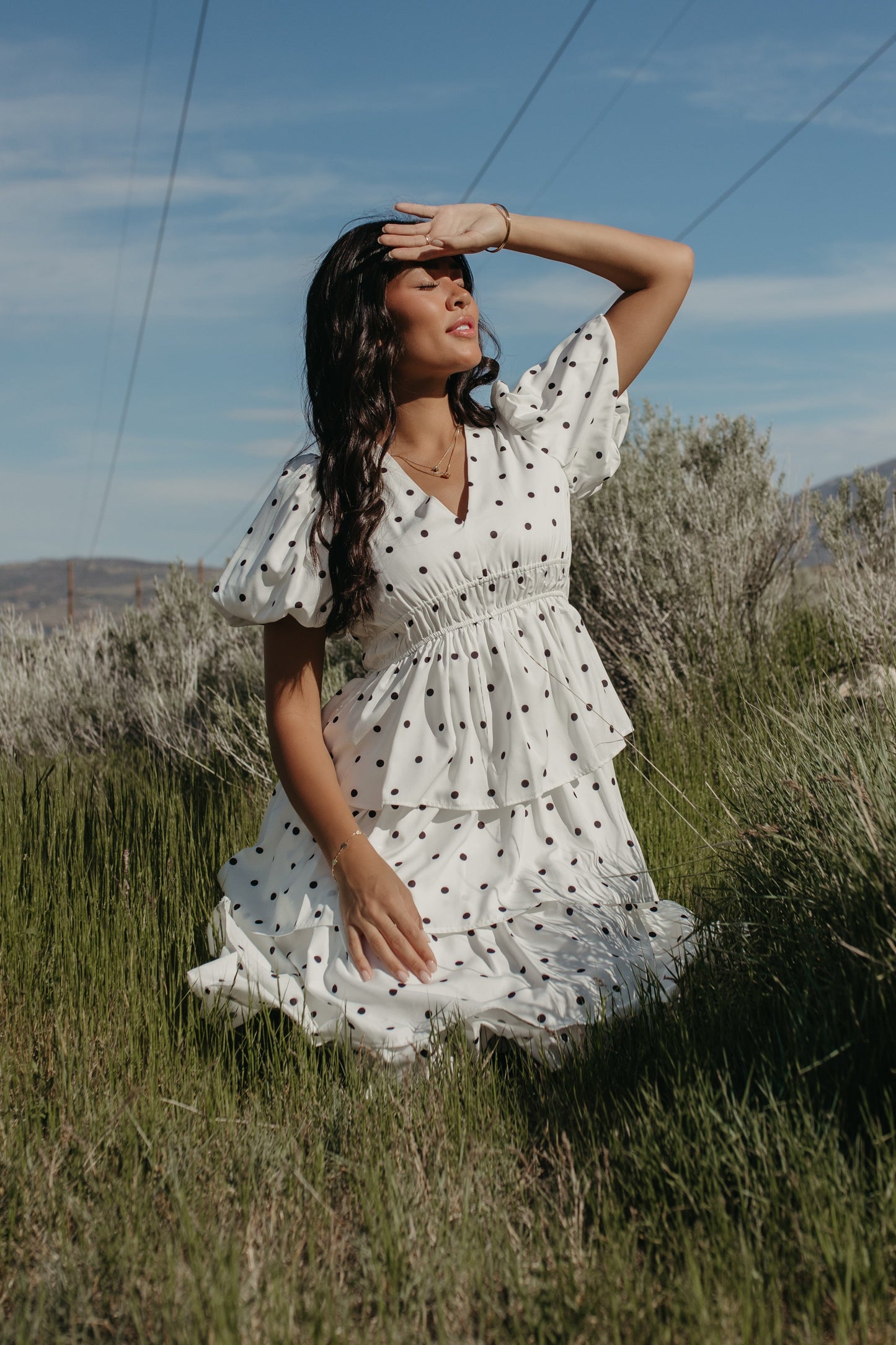 THE SCOTTIE RUFFLED POLKA DOT DRESS