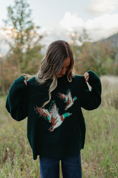 THE MALLARD DUCK SWEATER IN GREEN