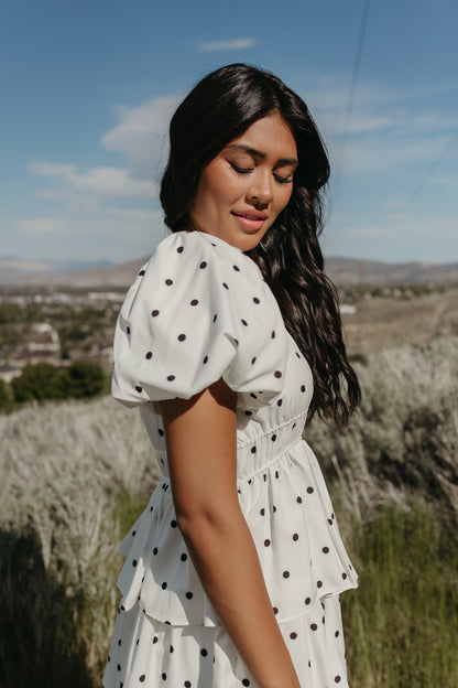 THE SCOTTIE RUFFLED POLKA DOT DRESS