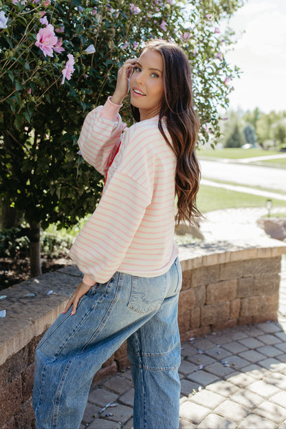 THE LARA LOBSTER STRIPE SWEATSHIRT
