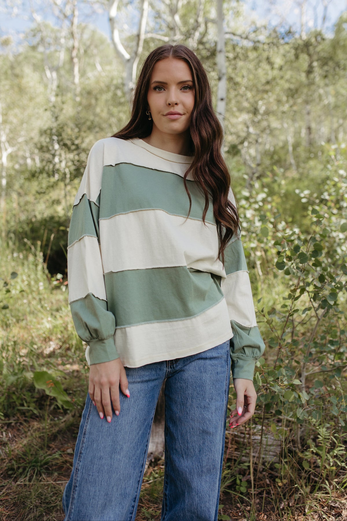 THE HAYES HARBOR STRIPED PULLOVER IN GREEN
