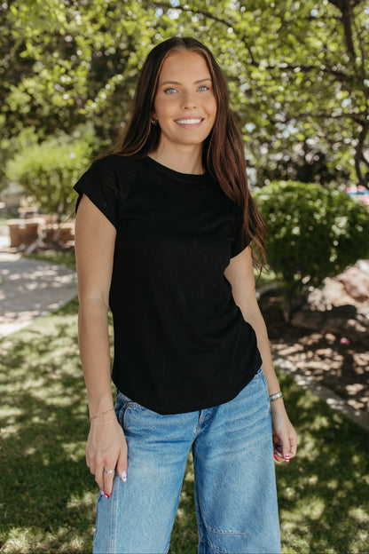 THE BLANCHE BLACK T-SHIRT