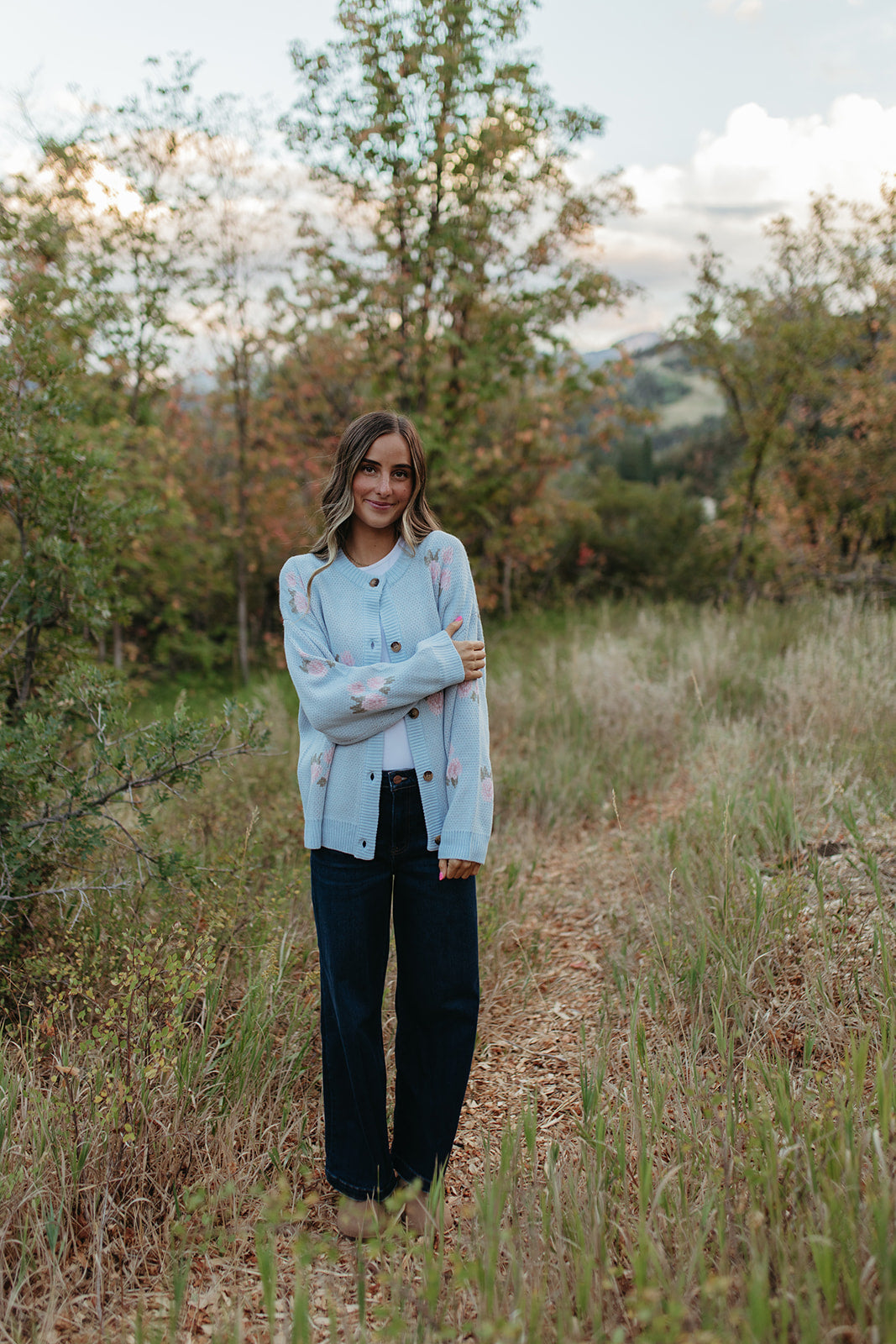 THE ROSIE CARDIGAN IN BLUE
