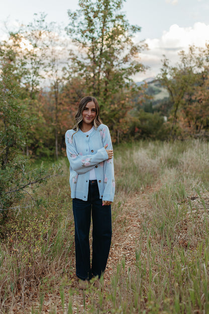THE ROSIE CARDIGAN IN BLUE