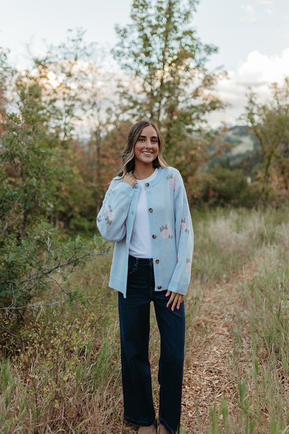 THE ROSIE CARDIGAN IN BLUE