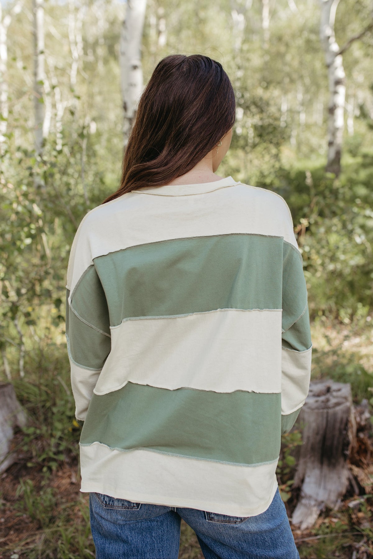 THE HAYES HARBOR STRIPED PULLOVER IN GREEN