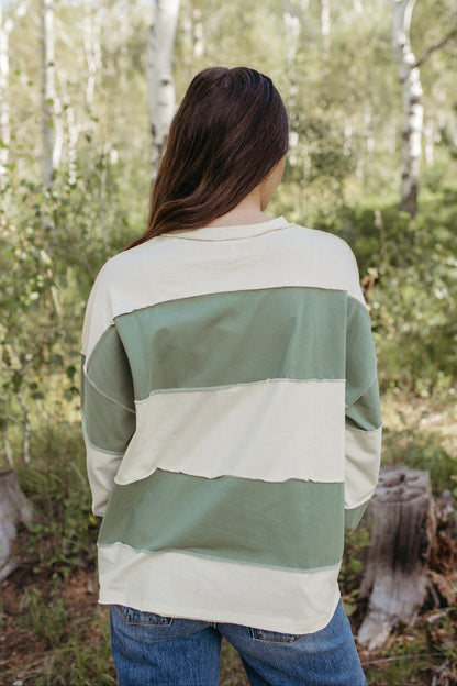 THE HAYES HARBOR STRIPED PULLOVER IN GREEN