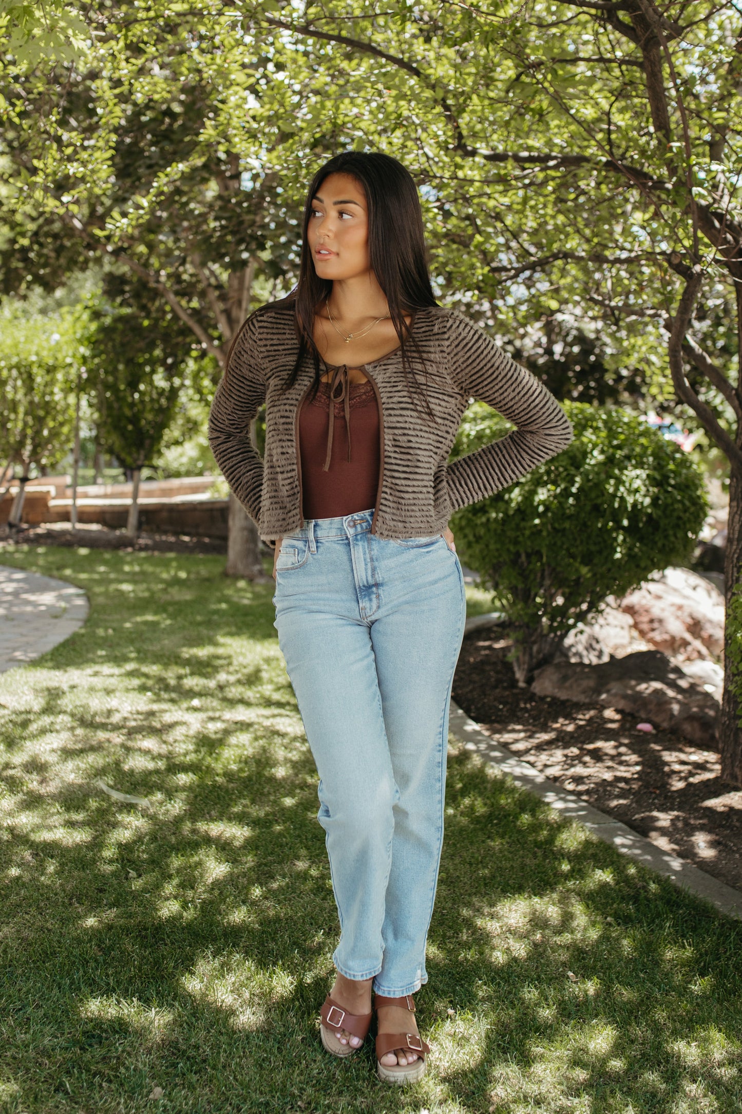 THE SIENNA FUZZY CARDIGAN
