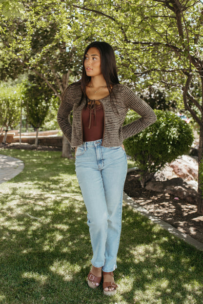 THE SIENNA FUZZY CARDIGAN