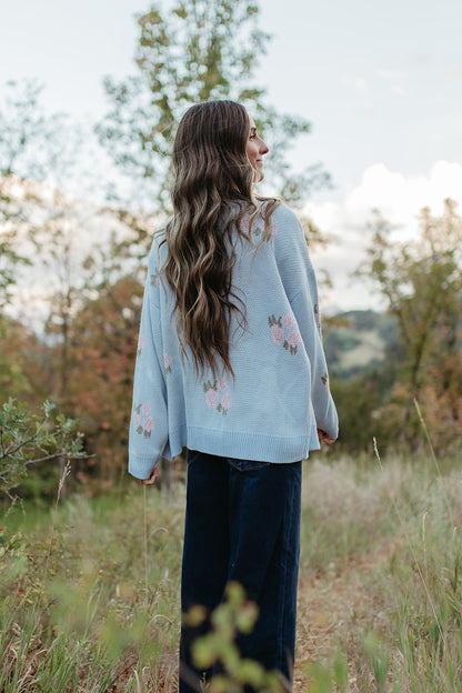 THE ROSIE CARDIGAN IN BLUE