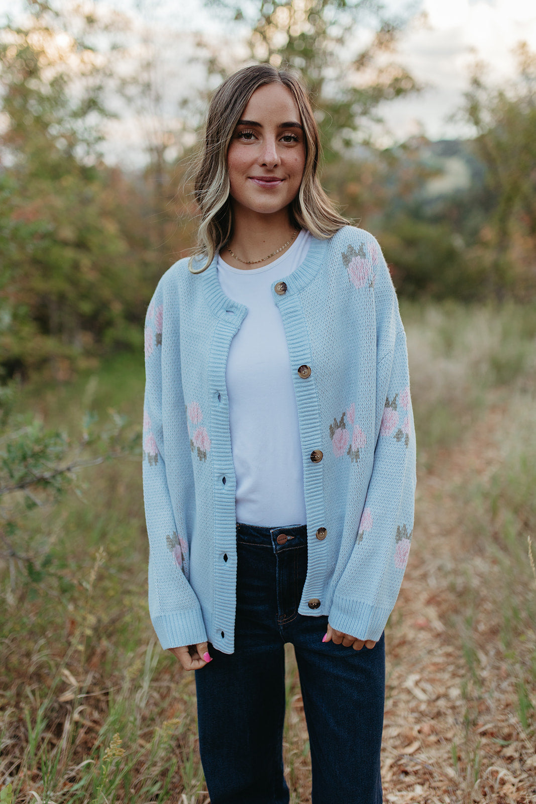 THE ROSIE CARDIGAN IN BLUE