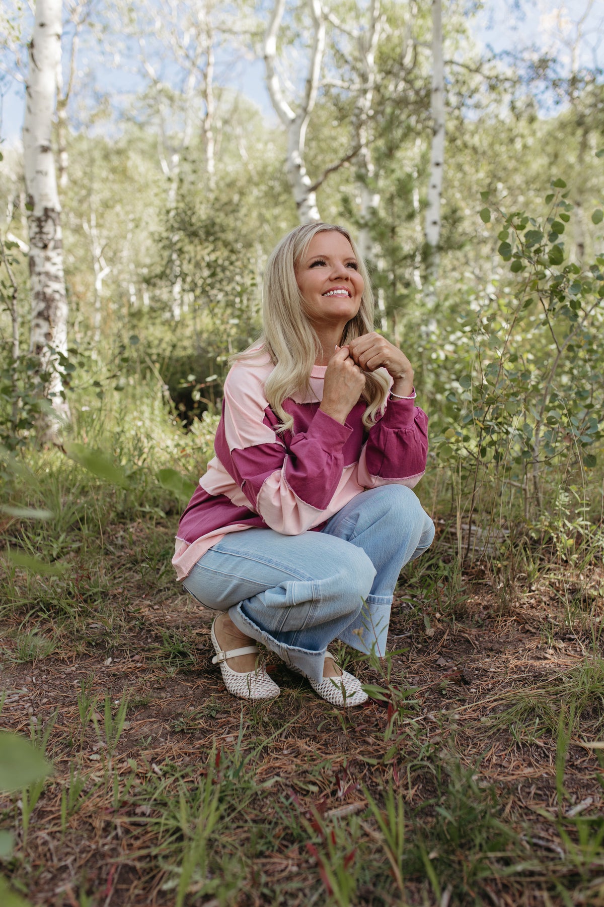 THE HAYES HARBOR PULLOVER TOP IN PINK MAUVE