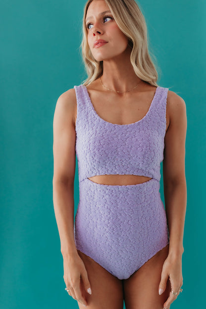 CALLIE CUT OUT ONE PIECE IN LAVENDER BLOOM BY PINK DESERT