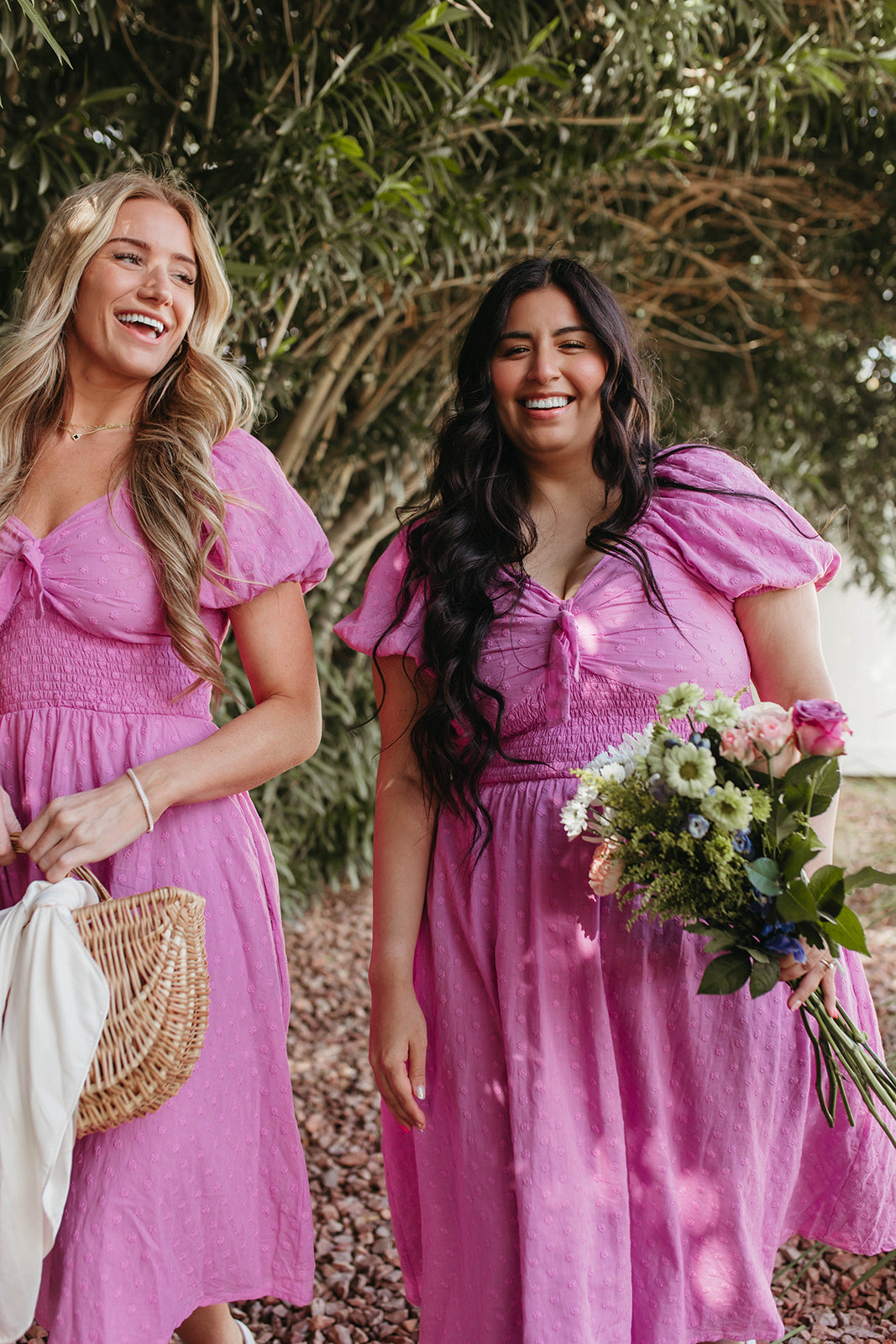 THE PAISLEY TIE FRONT SWISS DAISY DRESS IN ORCHID BY PINK DESERT