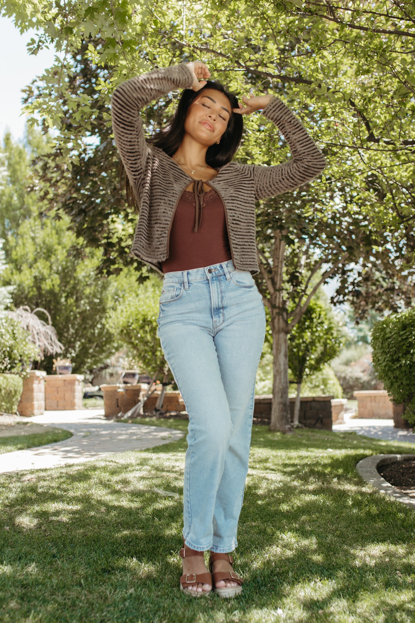 THE SIENNA FUZZY CARDIGAN