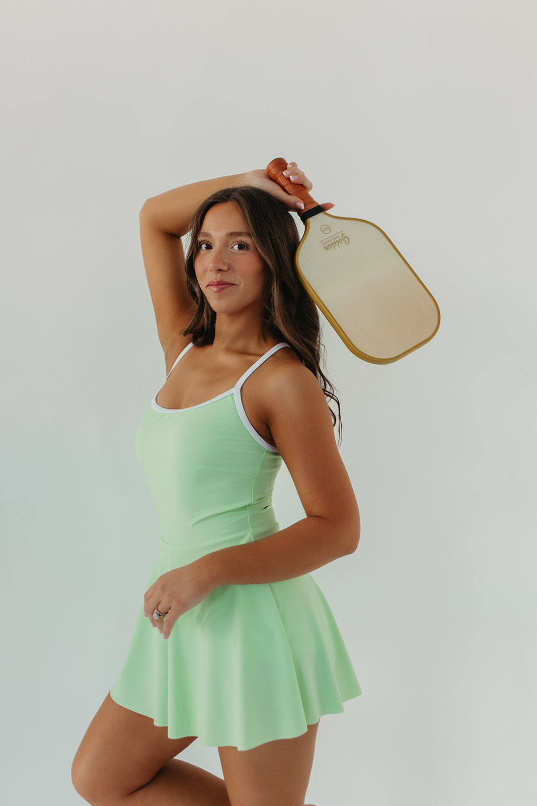 ACTIVE SWIM DRESS IN NEON MINT BY PINK DESERT