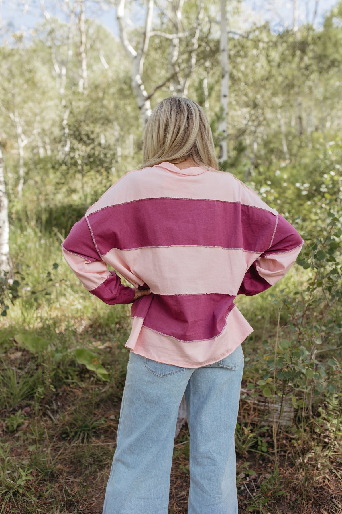 THE HAYES HARBOR PULLOVER TOP IN PINK MAUVE